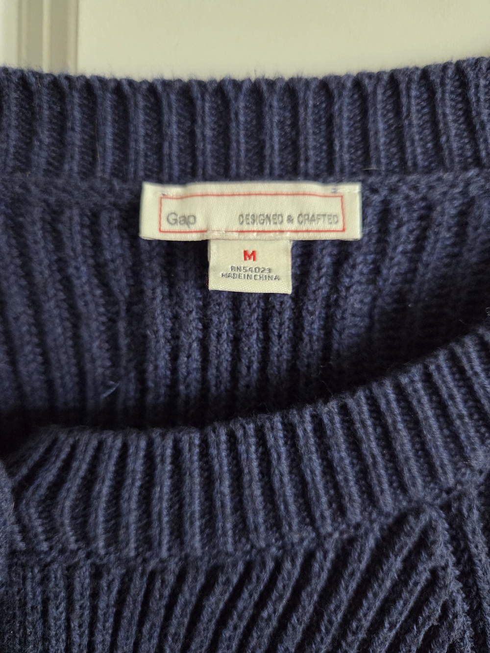 GAP Navy Ribbed Button-Up Cardigan - Picture 2 of 2